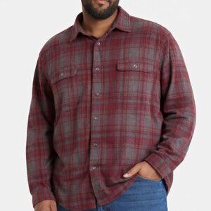 Dockers Soft Plaid Button-Up Shirt | Size Large